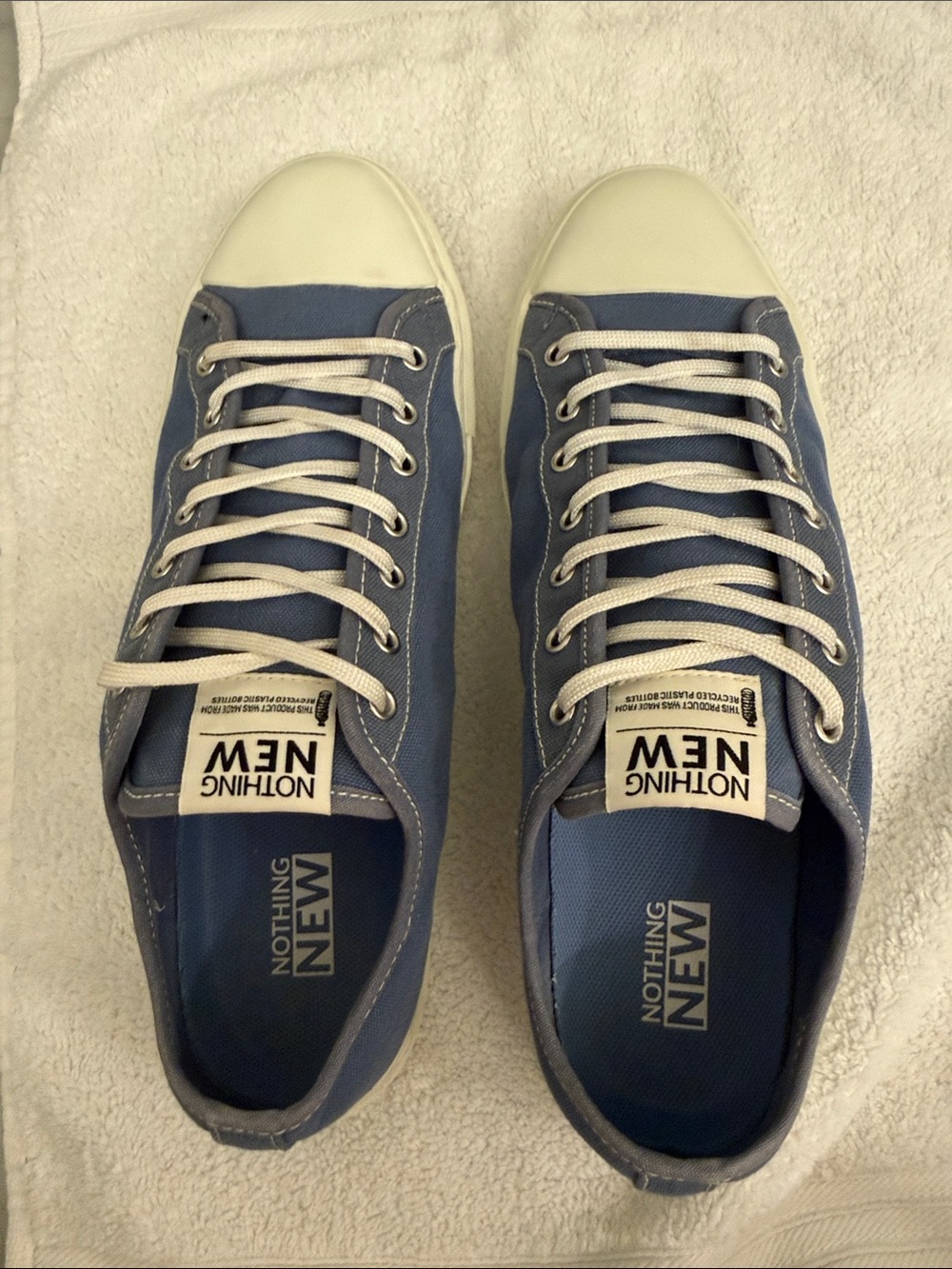 Nothing New Men’s Classic Low-Top Canvas Sneakers in Blue. Size 11 - Picture 7 of 9